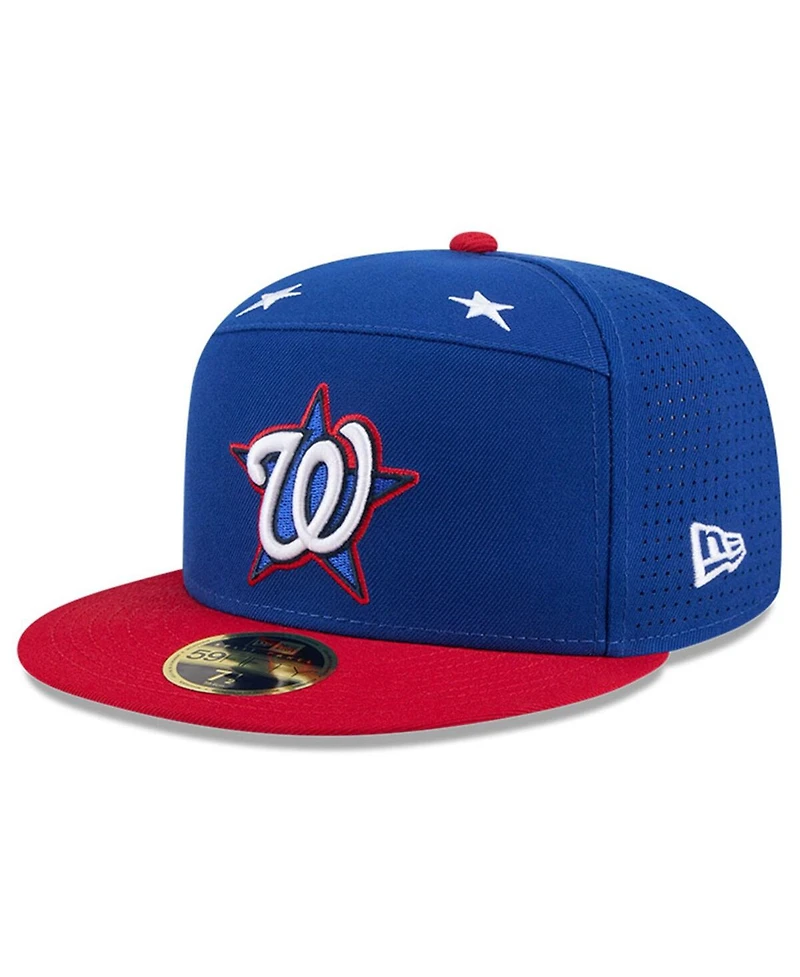 New Era Men's Blue/Red Washington Nationals 2025 Mlb All-Star Game Workout Side Patch 59FIFTY Fitted Hat