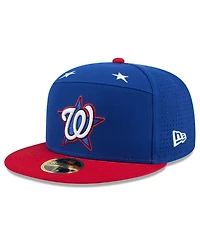 New Era Men's Blue/Red Washington Nationals 2025 Mlb All-Star Game Workout Side Patch 59FIFTY Fitted Hat