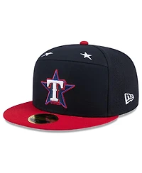 New Era Men's Navy/Red Texas Rangers 2025 Mlb All-Star Game Workout Side Patch 59FIFTY Fitted Hat
