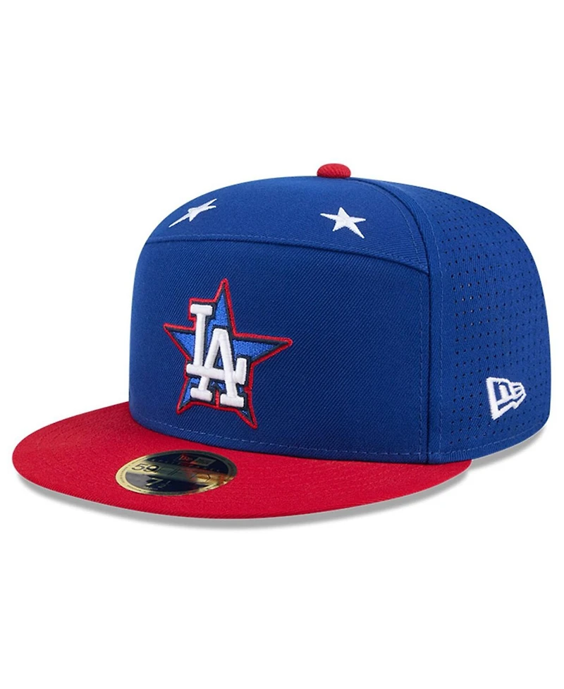 New Era Men's Blue/Red Los Angeles Dodgers 2025 Mlb All-Star Game Workout Side Patch 59FIFTY Fitted Hat