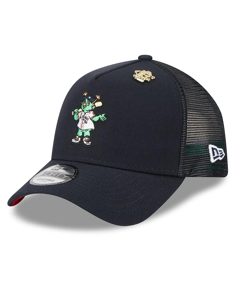 New Era Men's Navy Houston Astros 2025 Big League Chew A-Frame 9FORTY Adjustable Trucker Hat