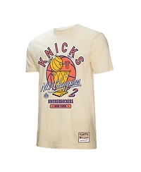 Mitchell & Ness Men's Cream New York Knicks Hardwood Classics Champions T-Shirt