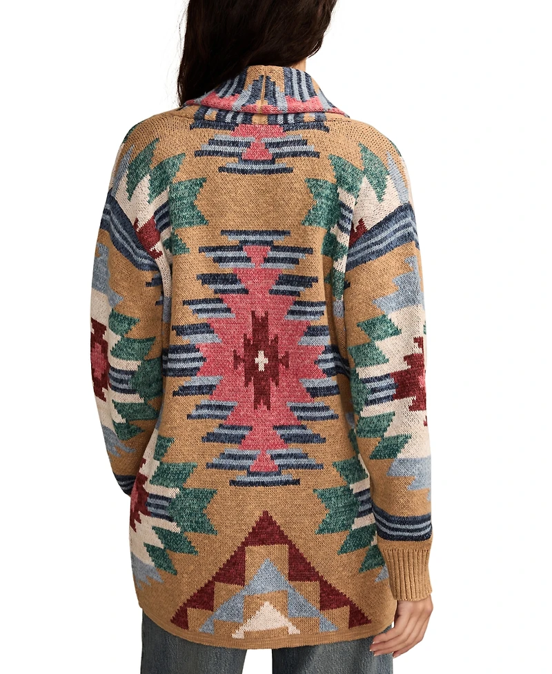 Lucky Brand Women's Southwest Shawl-Collar Cotton Cardigan