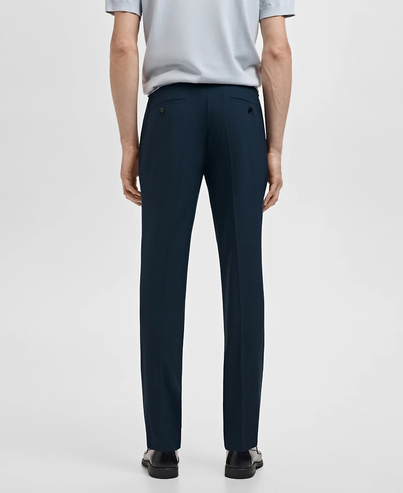 Mango Men's Stretch Fabric Super Slim-Fit Suit Pants