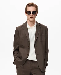 Mango Men's Slim-Fit Linen Suit Blazer