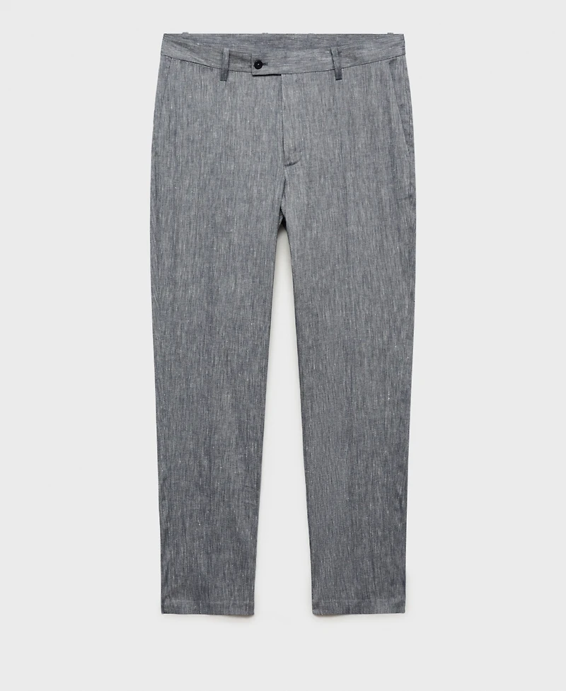 Mango Men's Slim Fit Linen Pants