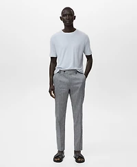 Mango Men's Slim Fit Linen Pants