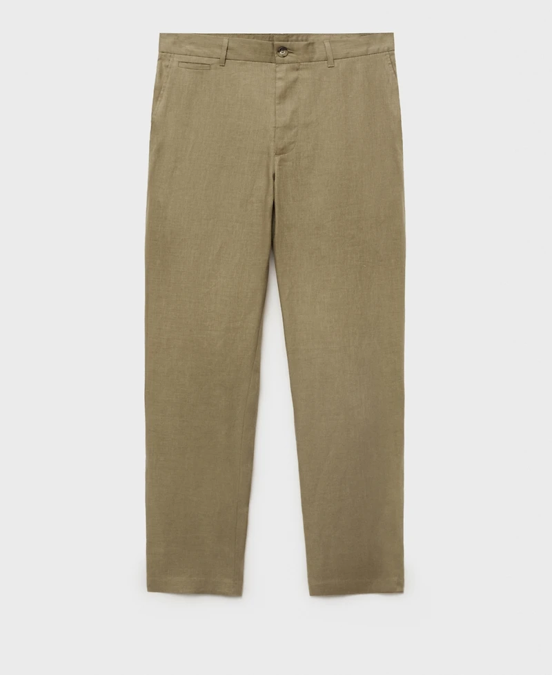 Mango Men's Slim-Fit Linen Pants