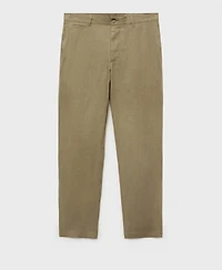Mango Men's Slim-Fit Linen Pants