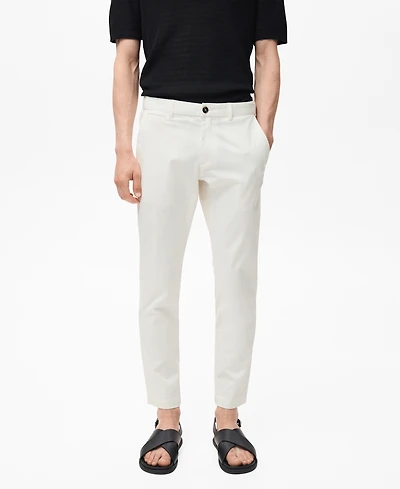 Mango Men's Prato Cropped Tapered Chino Pants