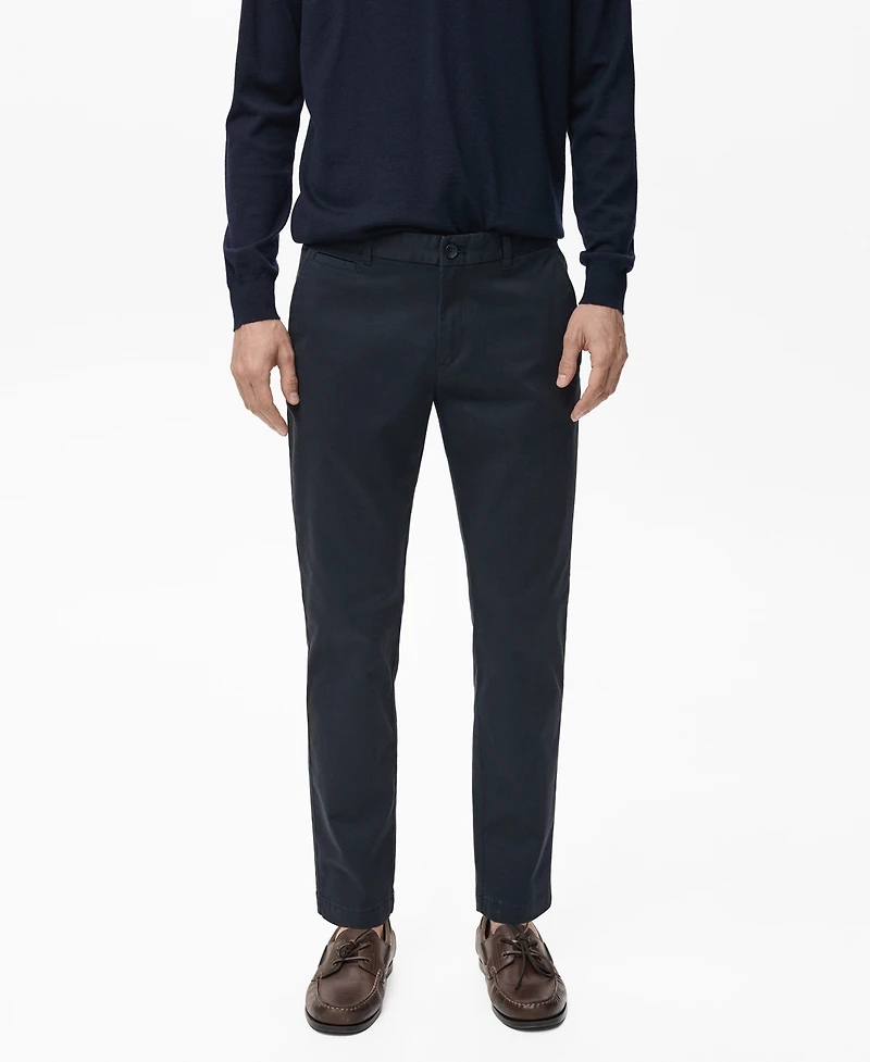 Mango Men's Prato Cropped Tapered Chino Pants