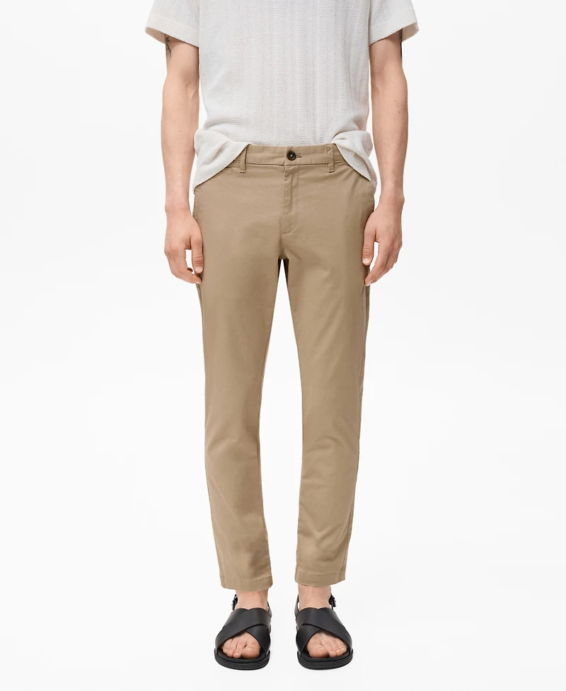 Mango Men's Prato Cropped Tapered Chino Pants