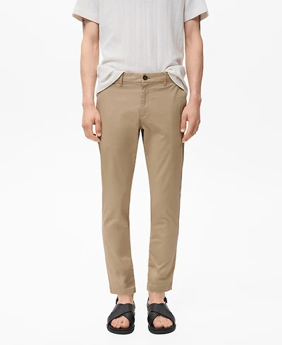 Mango Men's Prato Cropped Tapered Chino Pants