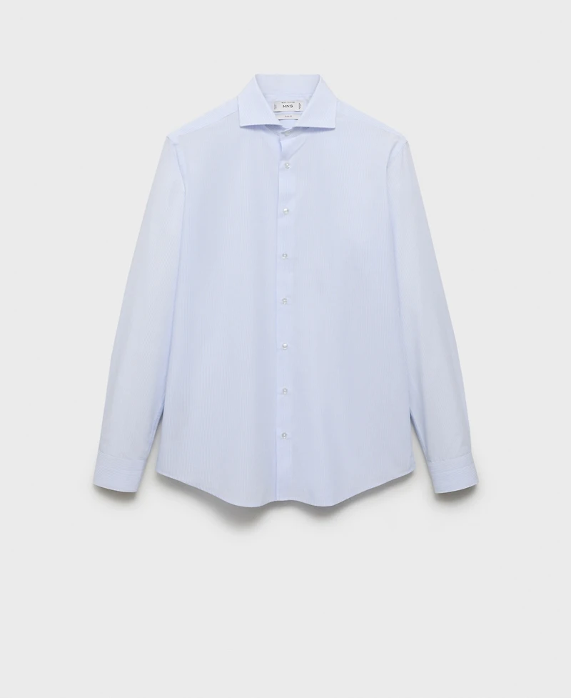 Mango Men's Slim-Fit Thousand Striped Dress Shirt