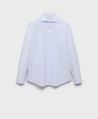 Mango Men's Slim-Fit Thousand Striped Dress Shirt