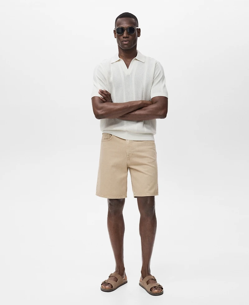 Mango Men's Regular-Fit 9" Denim Shorts