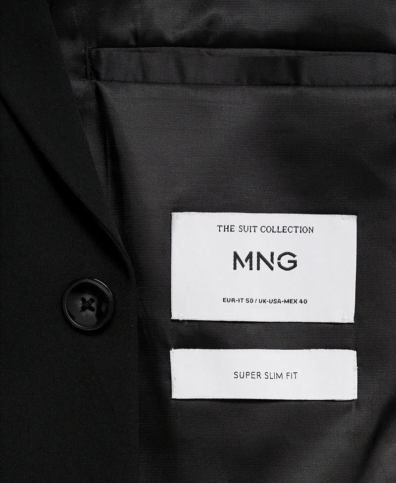 Mango Men's Stretch Fabric Super Slim-Fit Suit Jacket