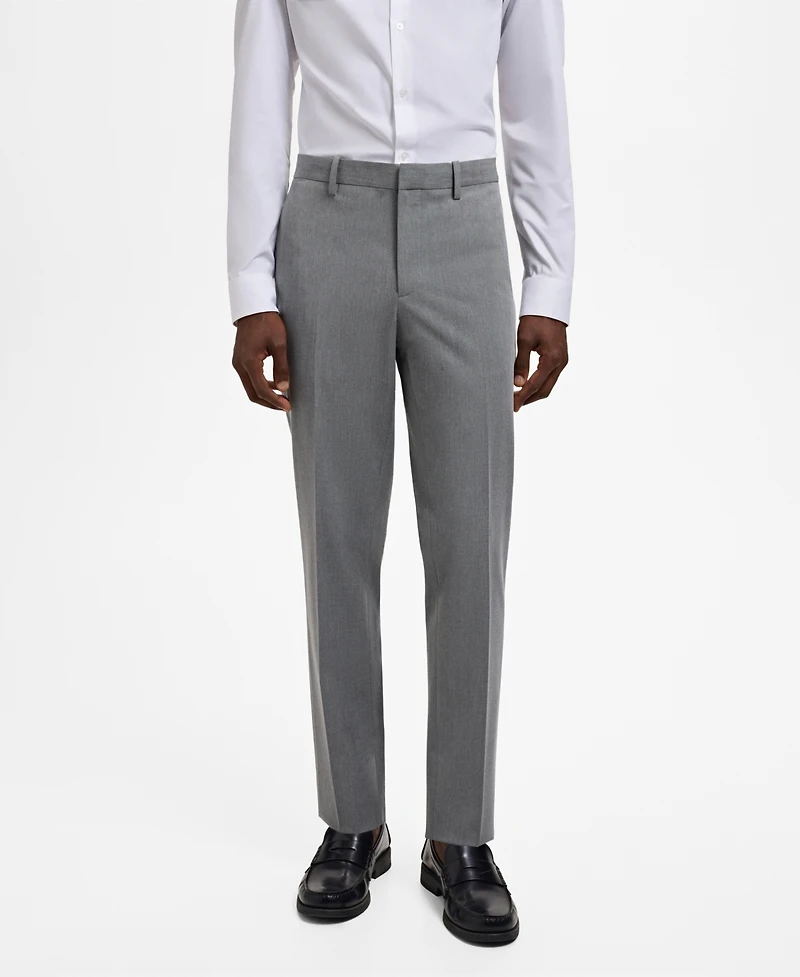 Mango Men's Stretch Fabric Super Slim-Fit Suit Pants