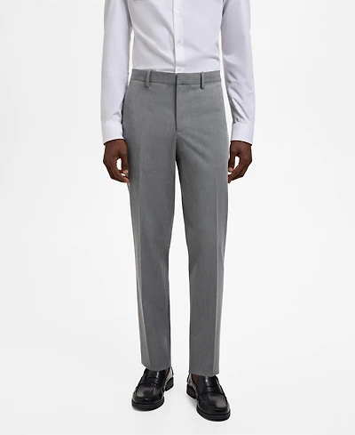 Mango Men's Stretch Fabric Super Slim-Fit Suit Pants