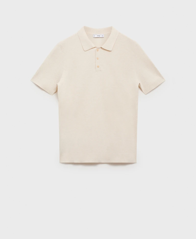 Mango Men's Fine-Knit Cotton Polo Shirt