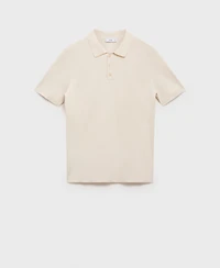 Mango Men's Fine-Knit Cotton Polo Shirt
