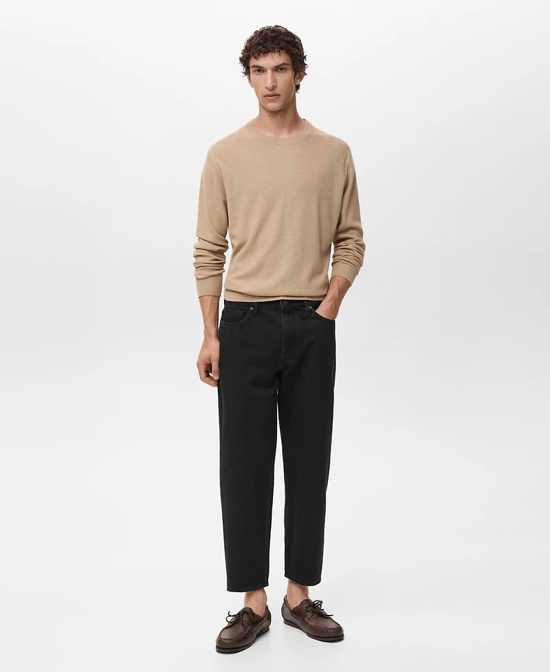 Mango Men's Cropped Carrot-Fit Jeans