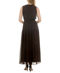 Taylor Women's Sleeveless Chiffon Maxi Dress