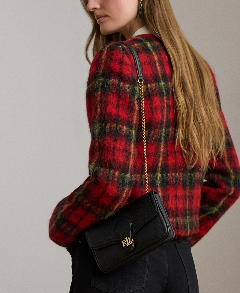 Lauren Ralph Pebbled Leather Bradley Crossbody Wallet