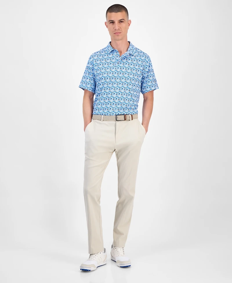 Pga Tour Men's All-Over Geometric Polo Shirt