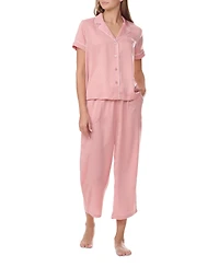 Tommy Hilfiger Women's 2Pc Short Sleeve Notch Pajama Set