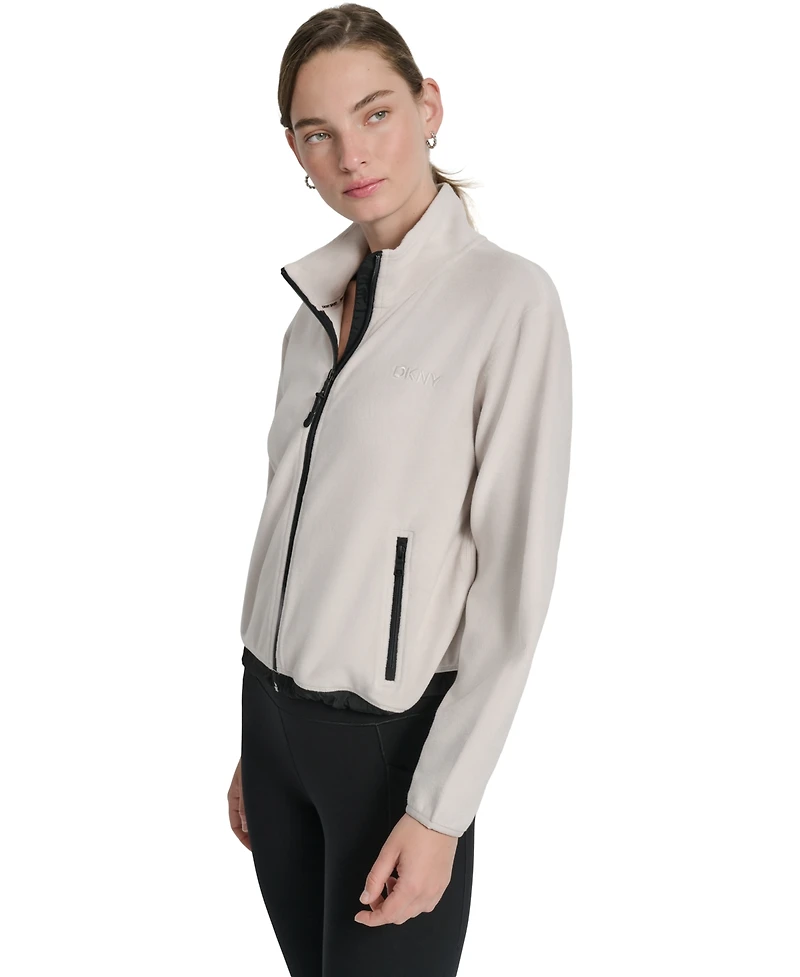 Dkny Women's Zippered Fleece Jacket