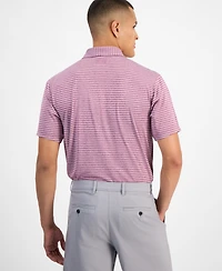 Pga Tour Men's Heathered Stripe Golf Polo Shirt