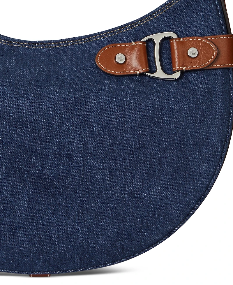 Lauren Ralph Lauren Tasha Medium Denim Shoulder Bag