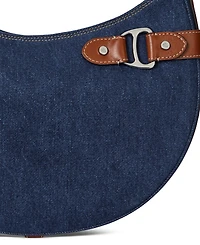 Lauren Ralph Lauren Tasha Medium Denim Shoulder Bag