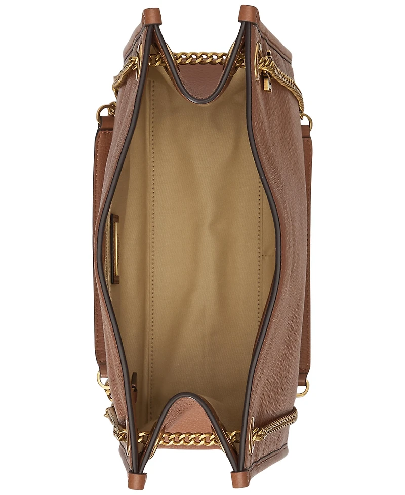 Lauren Ralph Bradley Small Pebbled Leather Tote Bag