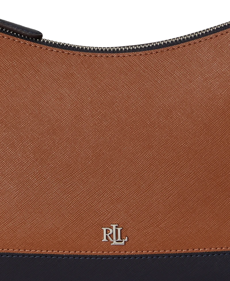 Lauren Ralph Lauren Two-Tone Leather Small Danni Bag