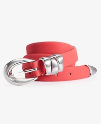 On 34th Faux-Suede Sculpture Buckle Belt, Macy's Exclusive