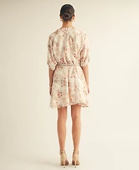 Arose Studio, Inc Women's Belted Floral Mini Dress
