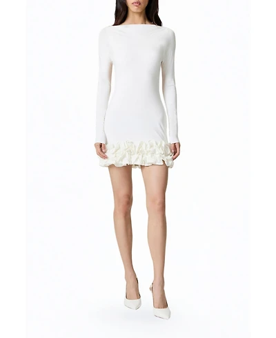 Nocturne Women's Frill Detailed Jersey Mini Dress