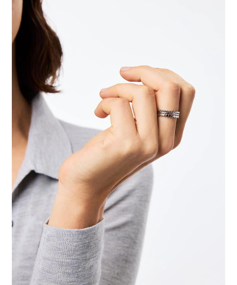 Ana Luisa Ring Set - Adrianna Silver