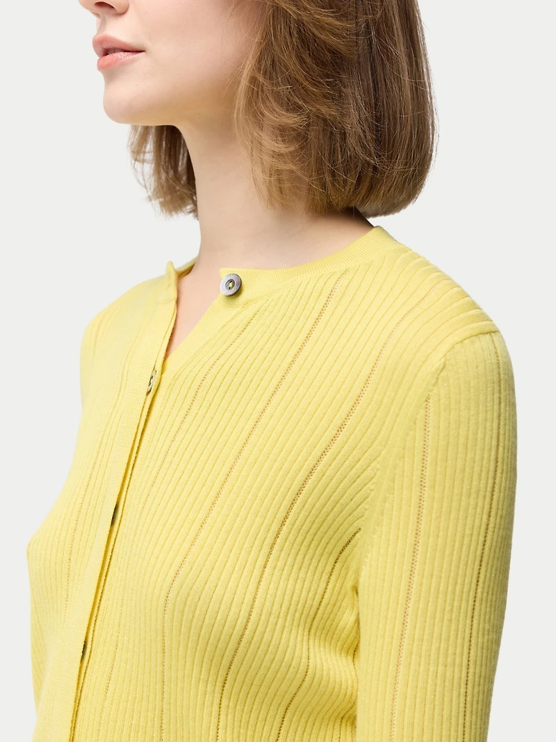 Gobi Cashmere Hidden Button-Front Cashmere Silk Cardigan
