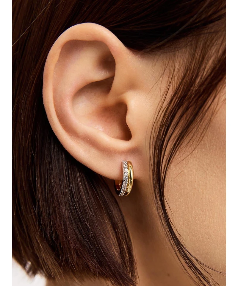 Ana Luisa Huggie Earrings - Asher Pave