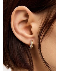 Ana Luisa Huggie Earrings - Asher Pave