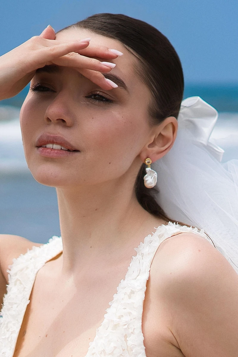 Classicharms Skyler Freshwater Baroque Pearl Drop Earrings