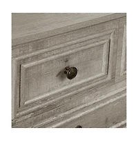 Modern White 5 Drawer Dresser Bathrooom Cabinet Ample Storage Wide Chest of Drawers