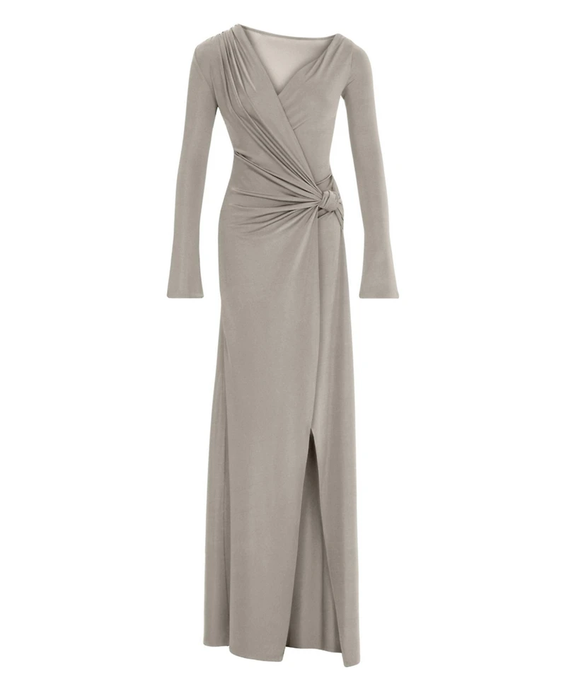 Nocturne Women's Knot Detail Slit Maxi Dress