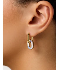 Ana Luisa Double Hoop Earrings - Ash Double Marble Blue