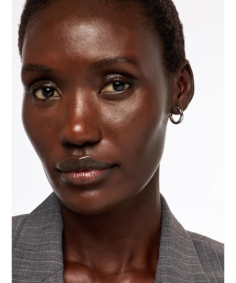 Ana Luisa - Silver Hoop Earrings - Giulia Medium Silver