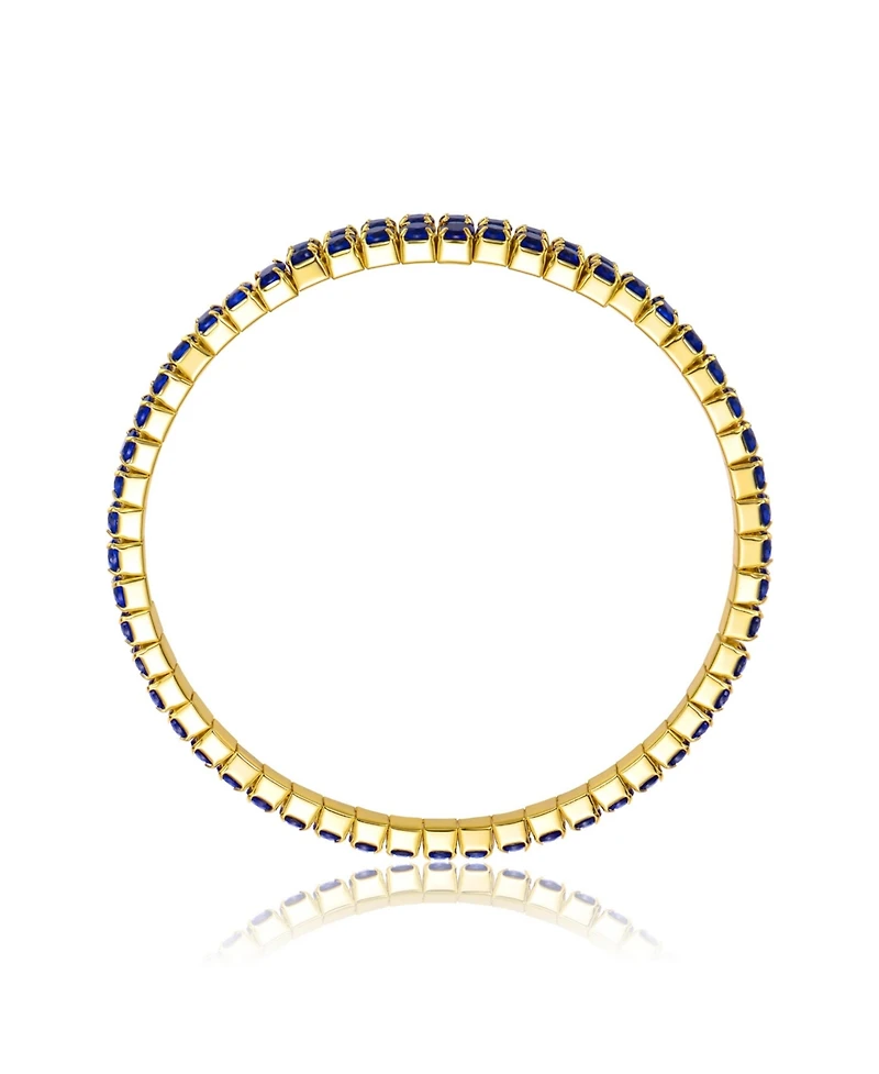 Rachel Glauber Colored Cubic Zirconia Tennis Bracelet