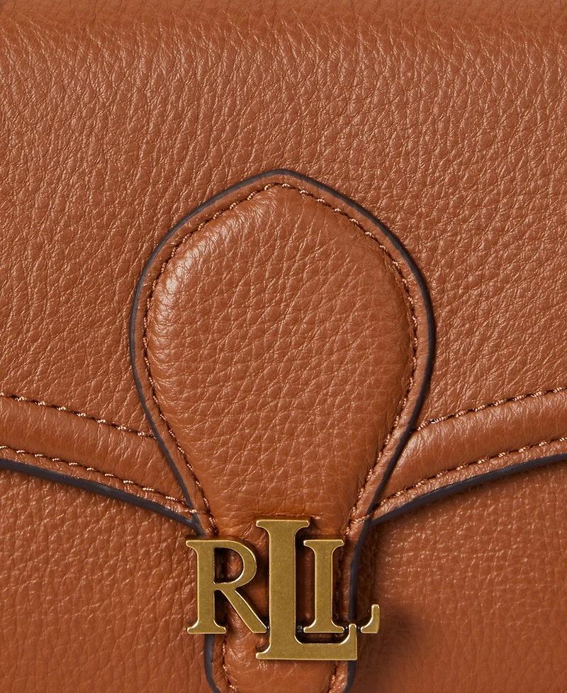 Lauren Ralph Bradley Small Pebbled Leather Crossbody Wallet